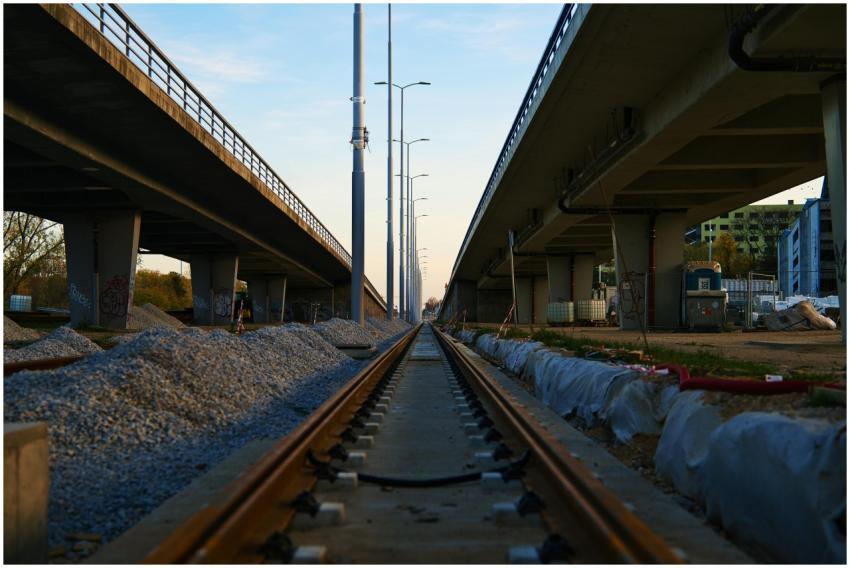 Symmetrical Urban Railway Overpass
