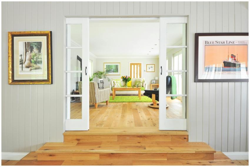 A bright and open living room showcasing contempor