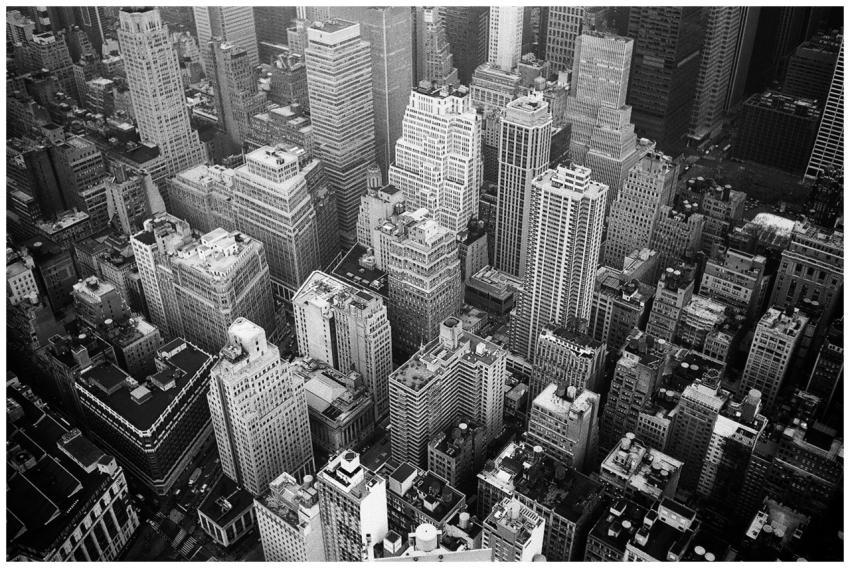 A stunning black and white aerial shot capturing t