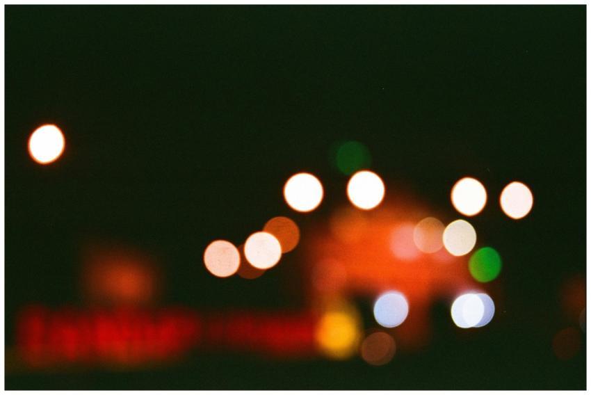 A vibrant display of colorful bokeh lights capture