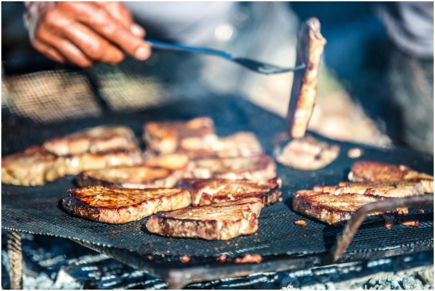 Grilling Juicy Steaks Over