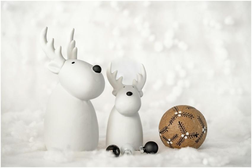 Festive Reindeer Figurines Christmas