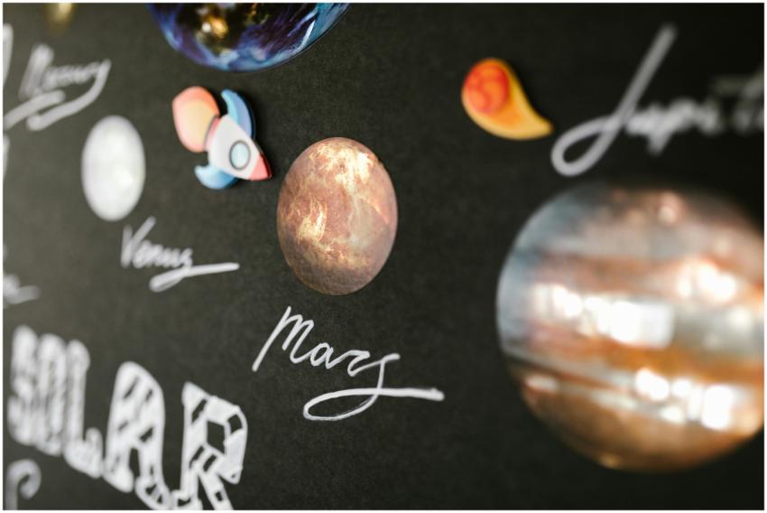 Creative depiction of the solar system planets for