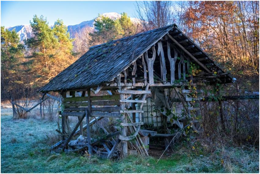 Rustic Wooden Shed Slovenian