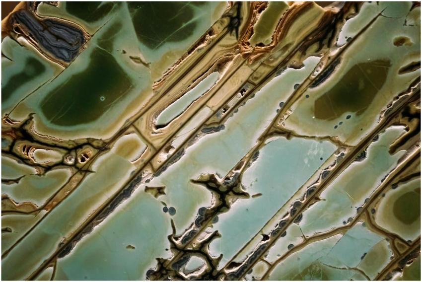 Intricate abstract green marble texture resembling