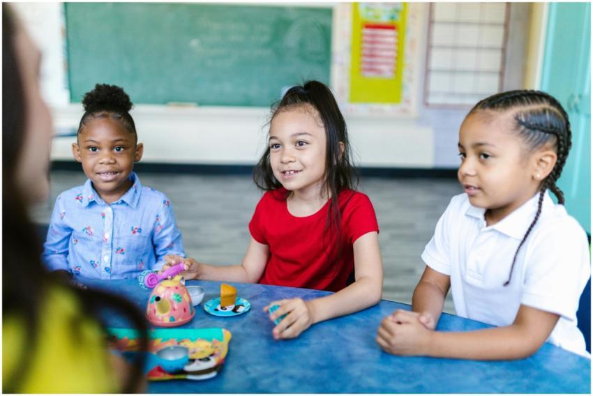 Young children enjoying a playful learning activit