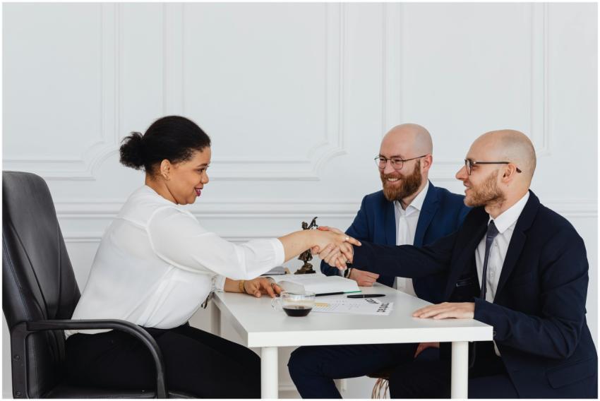 Business meeting with diverse professionals in off