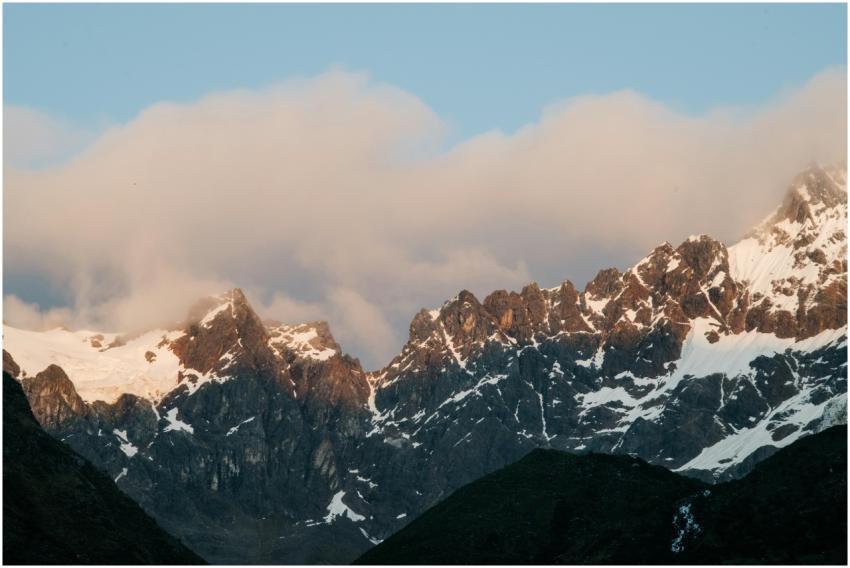 Breathtaking view of snow-capped mountains under a