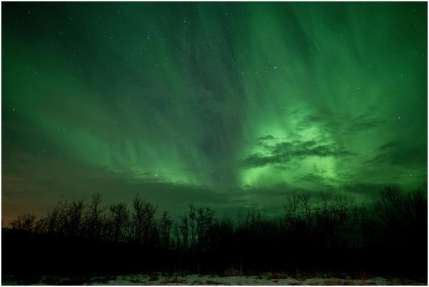 Stunning aurora borealis lights up the night sky o