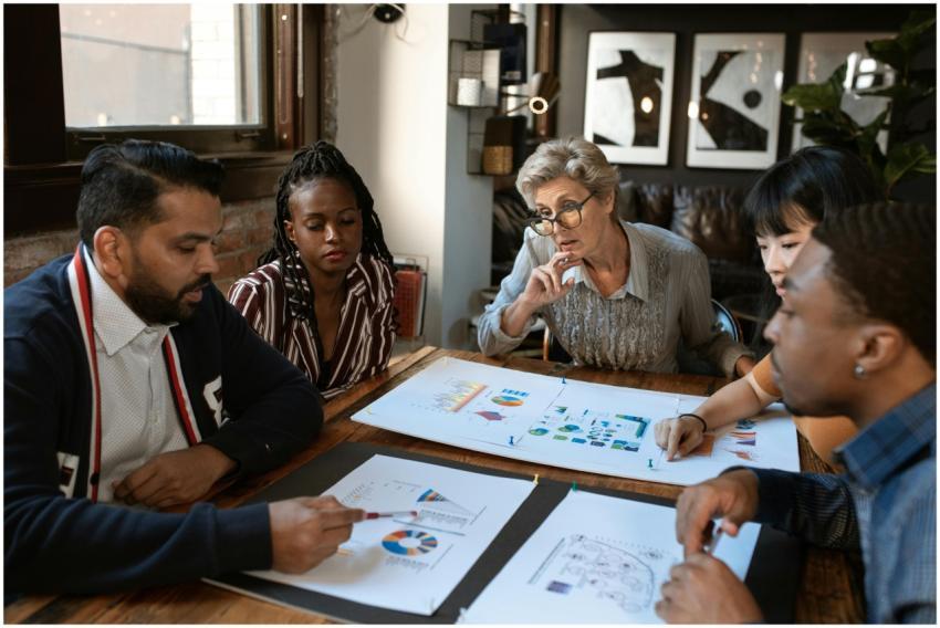 A multicultural team engaged in a business meeting