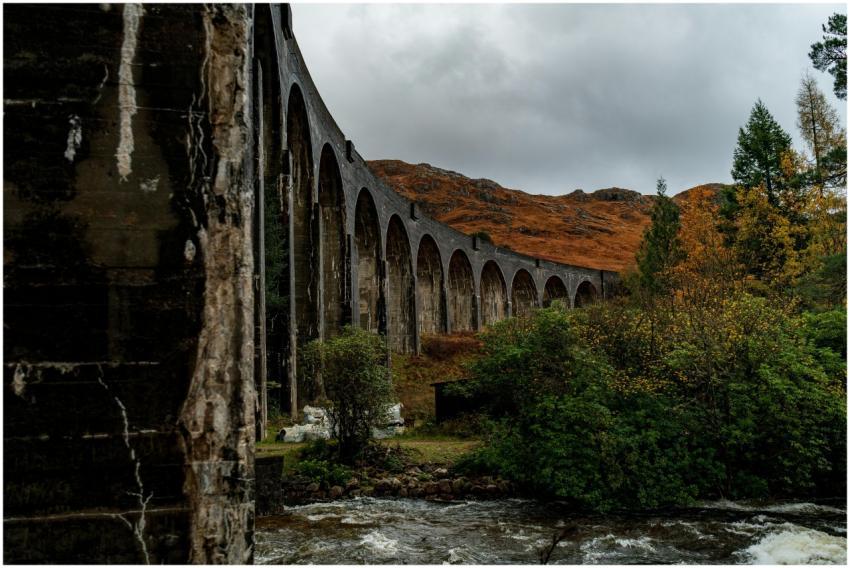 Viaduct Autumn Landscape River