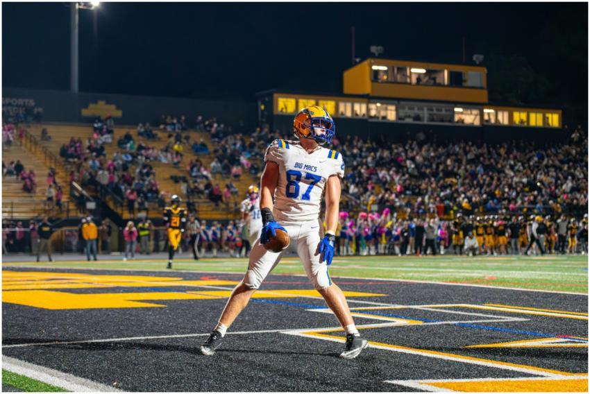 Football Player Celebrating Touchdown