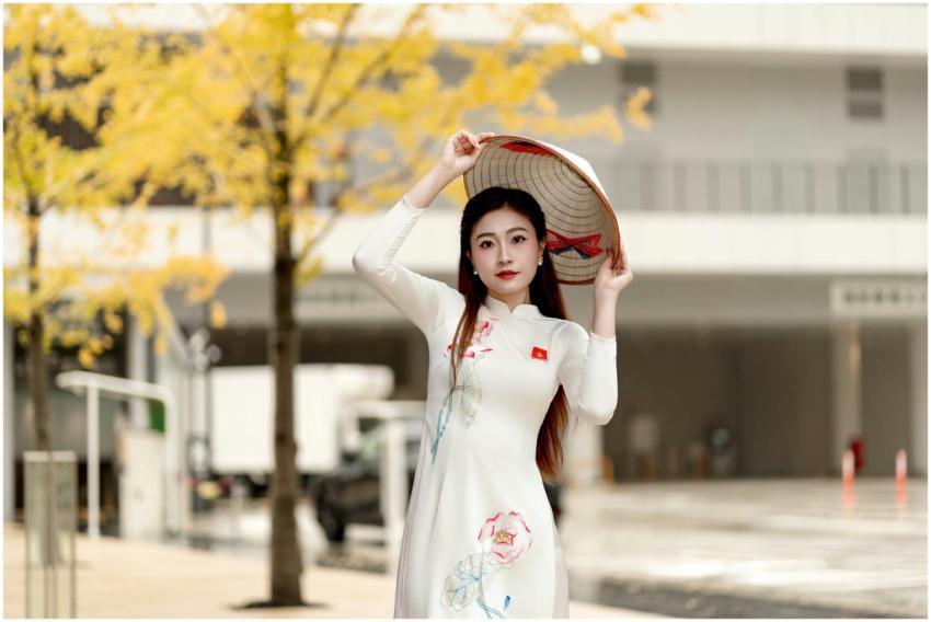 Elegant Woman Traditional Vietnamese