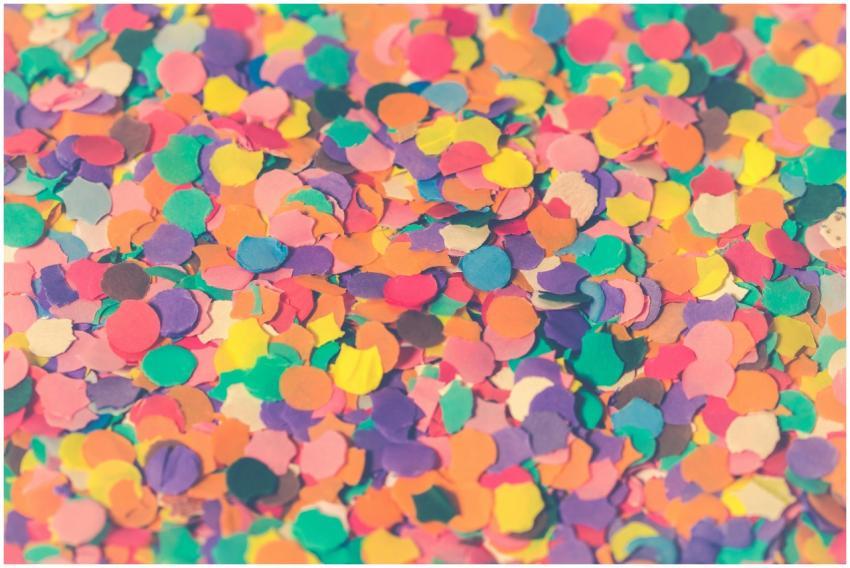 Vibrant and colorful confetti perfect for festive