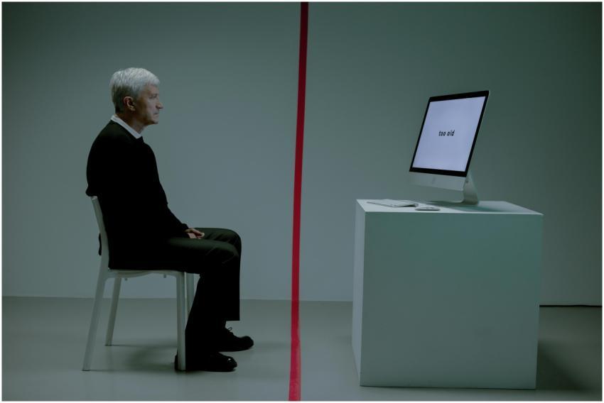 Senior man contemplates ageism with 'too old' disp