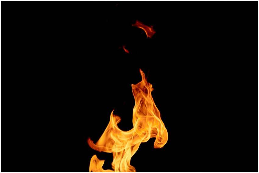 Captivating image of fire flames set against a sol