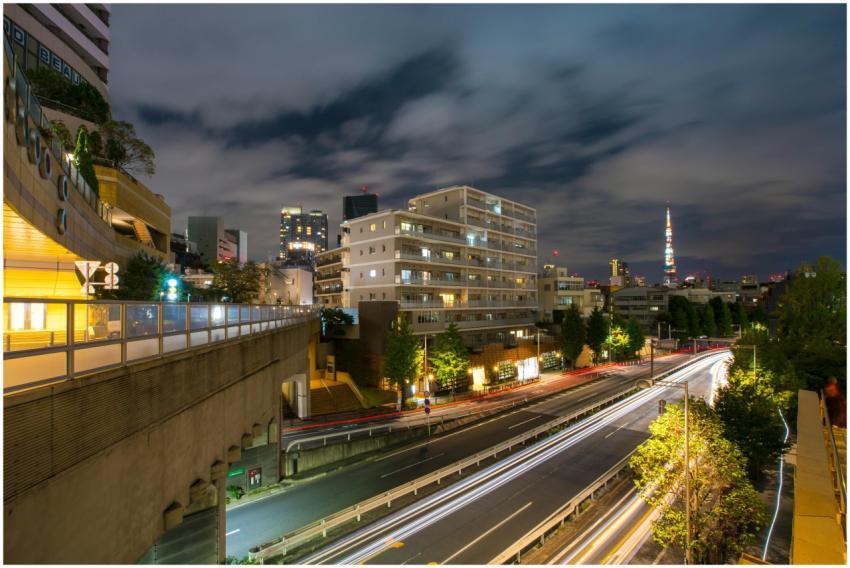 Vibrant Tokyo cityscape at night featuring illumin