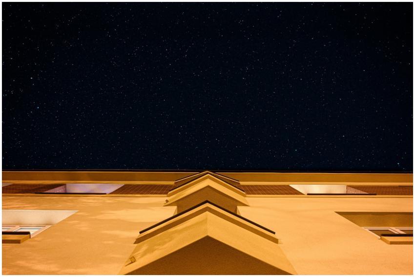 Captivating night view of a building facade with a