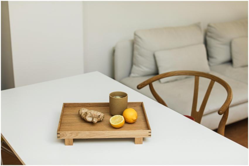 Elegant minimalist composition featuring lemons an