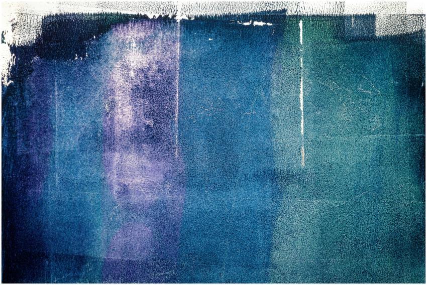 A stunning abstract painting with shades of blue a