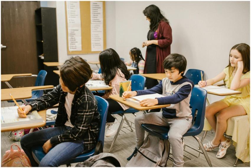 Engaged students in a classroom setting with atten