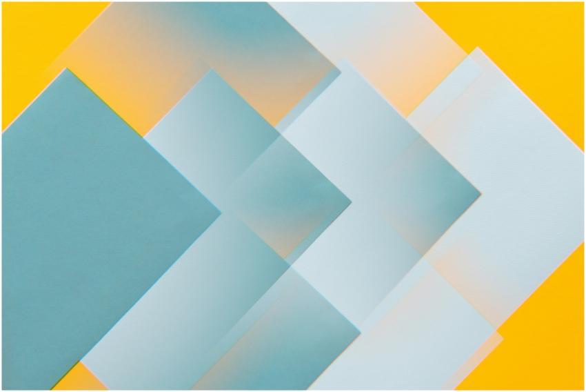 Modern abstract art featuring overlapping geometri