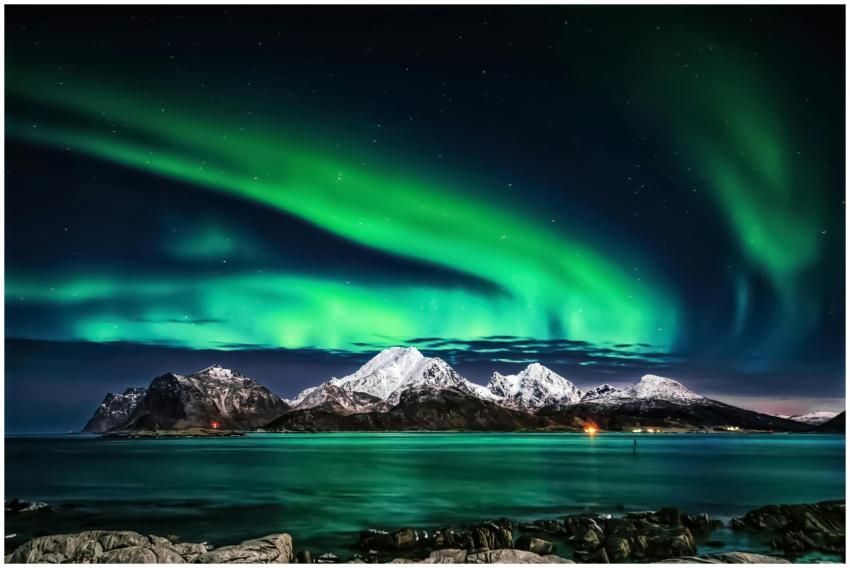 Marvel at the breathtaking northern lights dancing