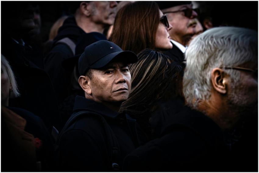 Candid Crowd Scene Intense