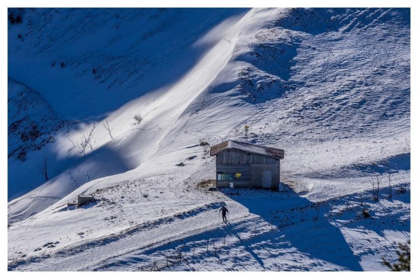 Mountain Snow Cross-Country Skiing Alps