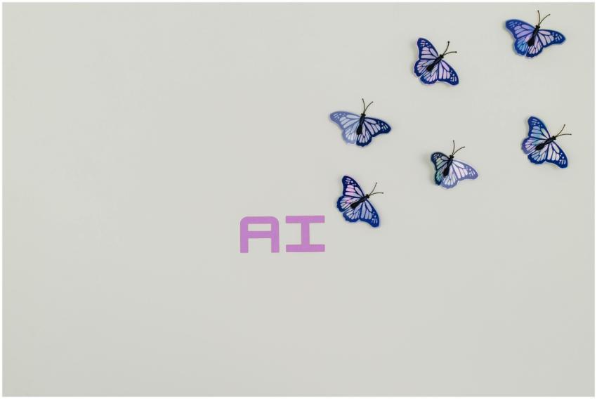 A creative image of butterflies flying over the wo
