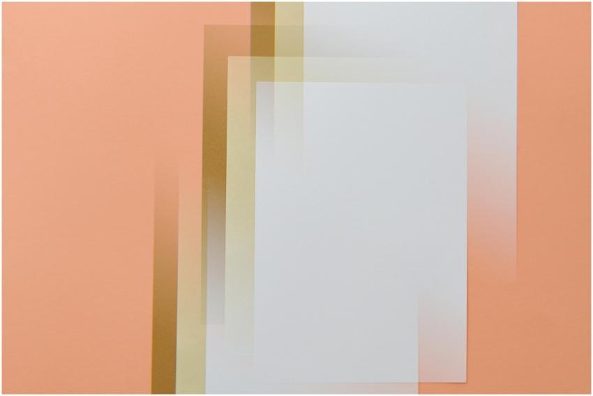 Contemporary abstract art featuring overlapping ge