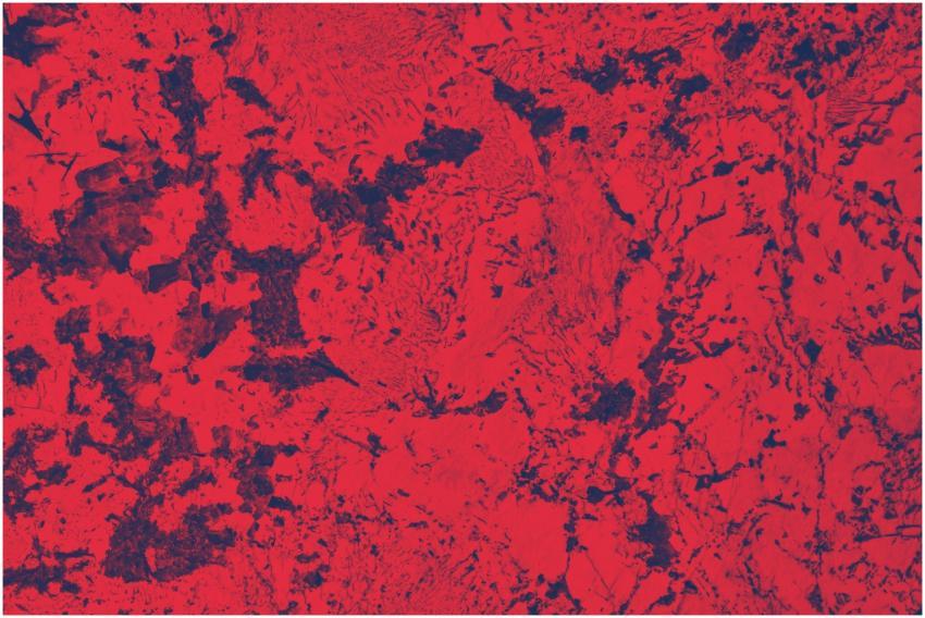 Vibrant red and black abstract texture with a roug