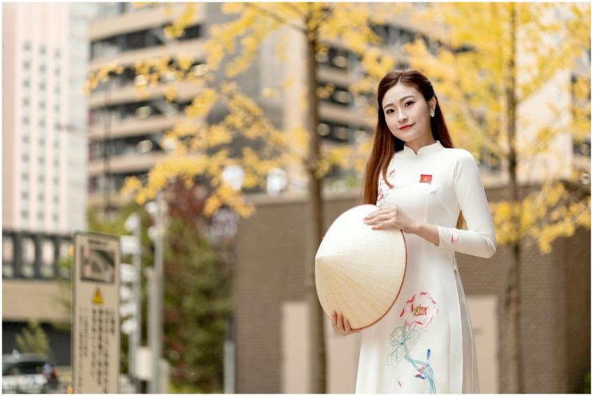 Elegant Woman Traditional Vietnamese