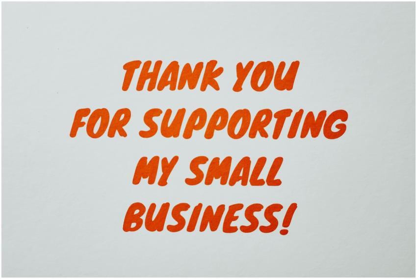 Simple 'Thank You' message in orange text on white