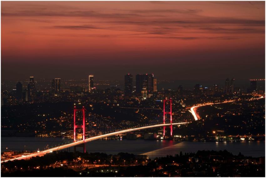 Stunning night view of the illuminated Bosphorus B