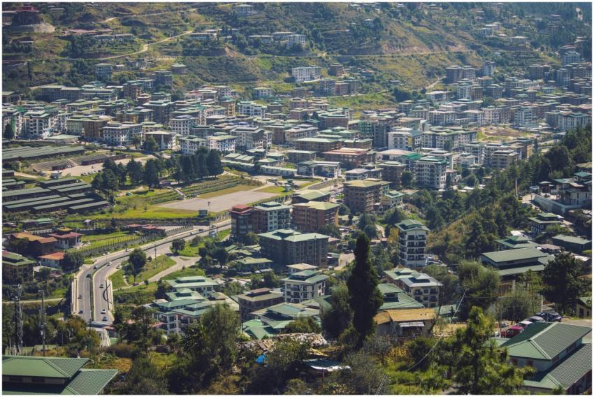 cityscapes of Bhutan