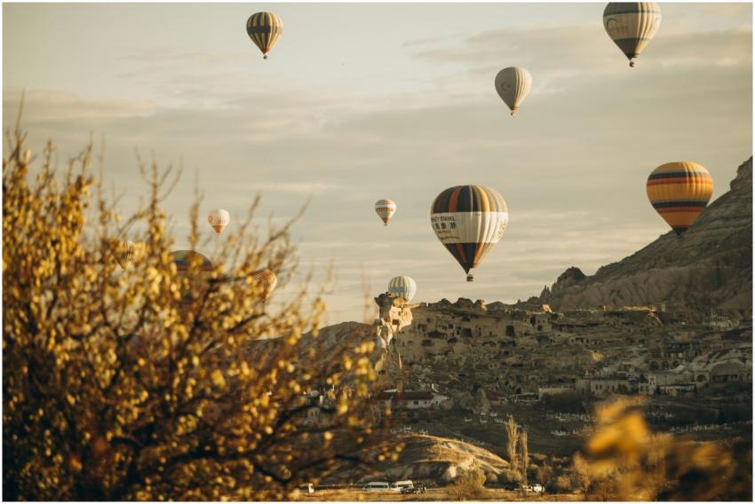Majestic hot air balloons soar over Cappadocia at