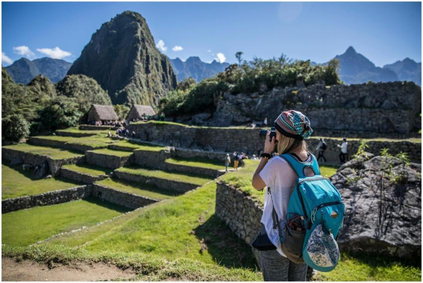 A traveler captures the beauty of Machu Picchu on