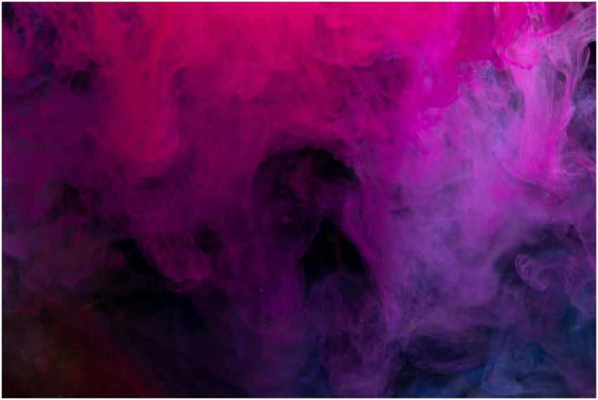 A mesmerizing blend of pink and purple smoke creat