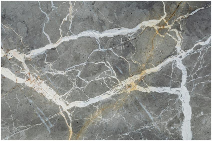 Detailed close-up of natural marble surface showca