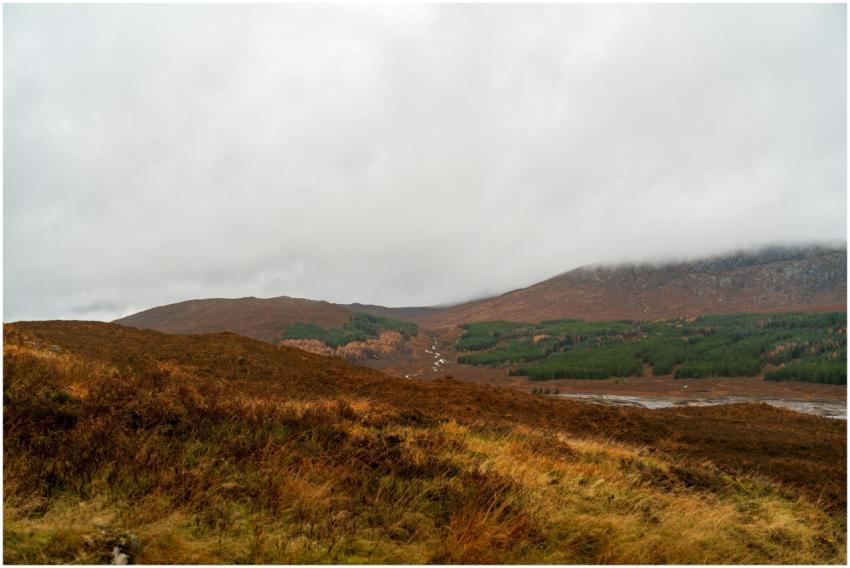 Breathtaking view of the Scottish Highlands in aut