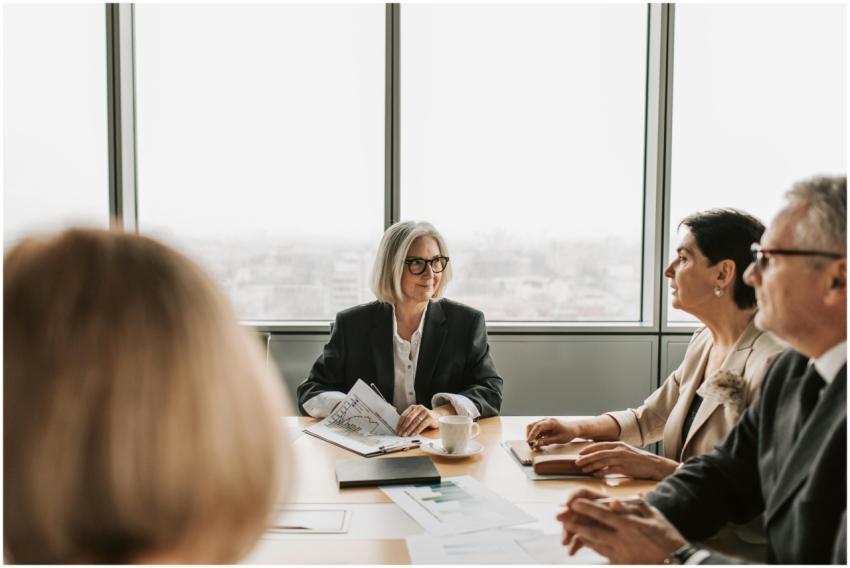 A group of professionals engaged in a business mee