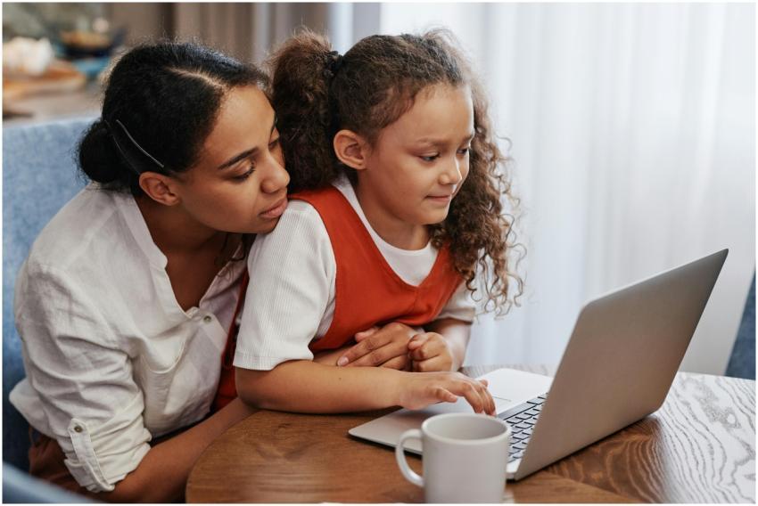 A mother and her daughter enjoy quality time toget