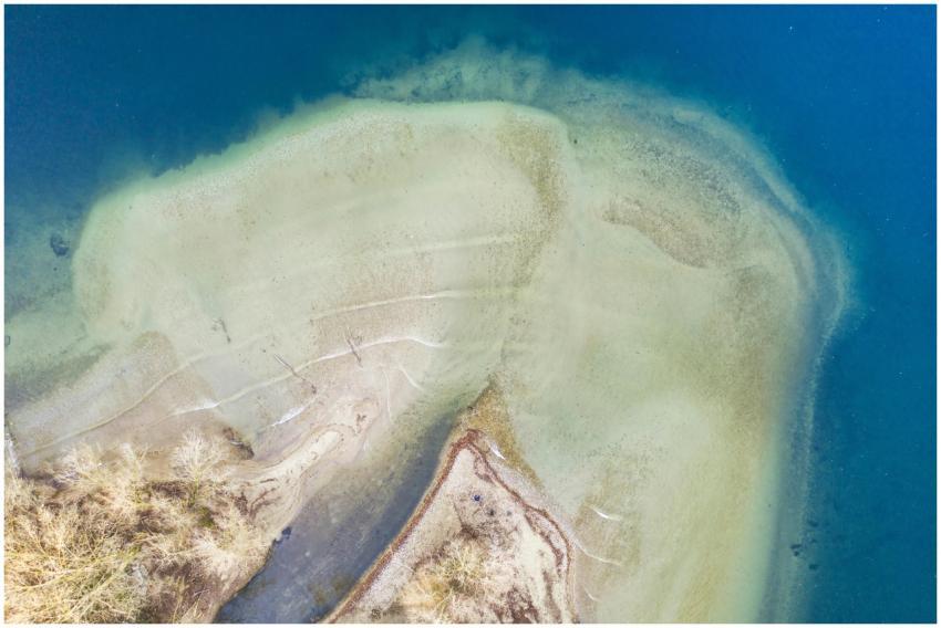 A stunning aerial shot capturing the serene beauty