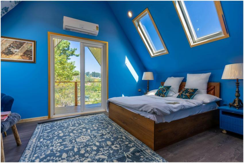 Cozy Attic Bedroom Blue