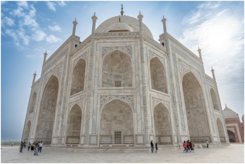 Explore the majestic architecture of the Taj Mahal