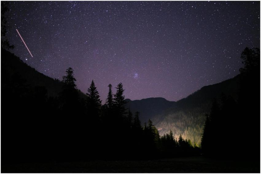 A breathtaking view of a star-filled night sky ove