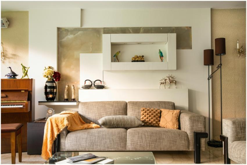 Cozy living room featuring a sofa, decorative item