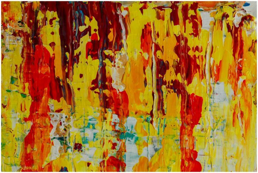 Dynamic and colorful abstract painting with vibran