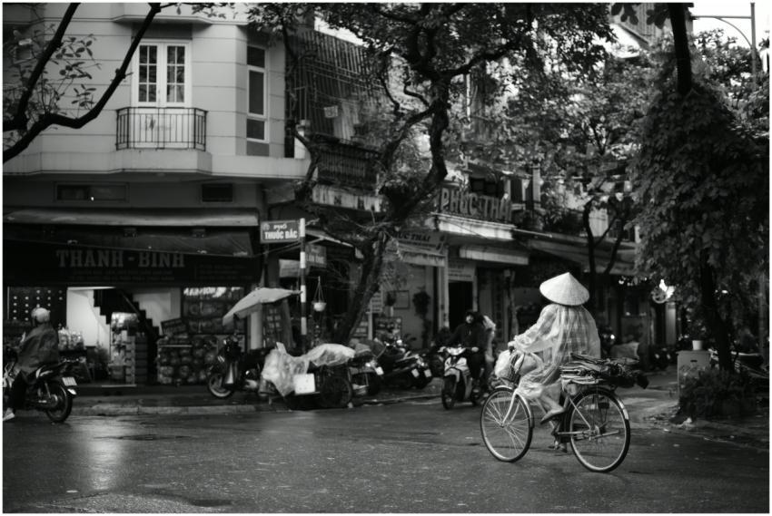 Street Scene Hanoi Cyclist